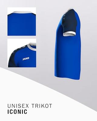 JAKO 4224 Shirt Iconic Km - Sportroyal/Marine - L