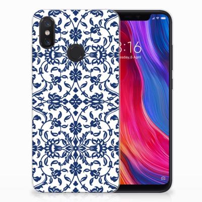 Xiaomi Mi 8 TPU Case Flower Blue