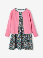 Set met vest en bloemenjurk meisje rozen - thumbnail