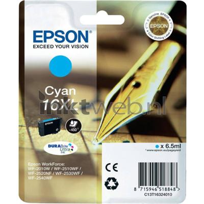 Epson C13T16324022 6.5ml 450pagina's Cyaan inktcartridge Epson C13T16324022 6.5ml 450pagina's Cyaan inktcartridge