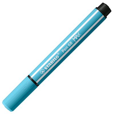 STABILO pen 68 max viltstift met dikke beitelpunt azuurblauw