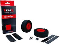 Velox stuurtape maxi cork bicolor zwart/rood (2st) - thumbnail
