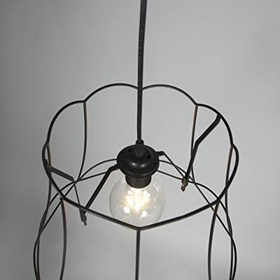 QAZQA Retro hanglamp zwart 40 cm - Granny Frame