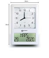 Geemarc VISO50_WH_VDE Zendergestuurd Wandklok Wit - thumbnail