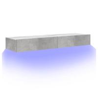 Tv-meubels met LED-verlichting 2 st 60x35x15,5 cm betongrijs - thumbnail