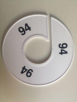 Maatring 11 cm wit/zwart 94