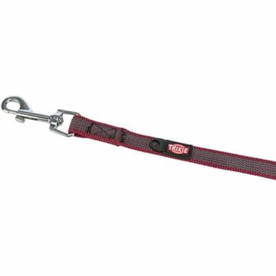 TRIXIE HONDENRIEM SLEEPLIJN MET RUBBER ANTI SLIP SANGRIA ROOD S/M 5 MTR X 1,5 CM - thumbnail