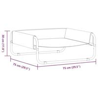 VidaXL Hondenbed zwart 75 x 75 x 30 cm staal - thumbnail