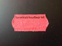 Etiket 2612 rood perm 2slit Tenminste ho - thumbnail