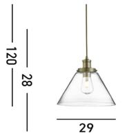 Searchlight HanglampPyramid Ø 29cm antiek brons - 3228AB - thumbnail