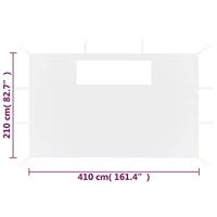 VidaXL Prieelzijwanden met ramen 2 st wit - thumbnail