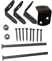 Woodvision uni-beslag t,b,v 1 betonpaal, zwart - thumbnail