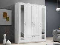 Kledingkast SALAMANCA 4 deuren 1 lade wit - thumbnail