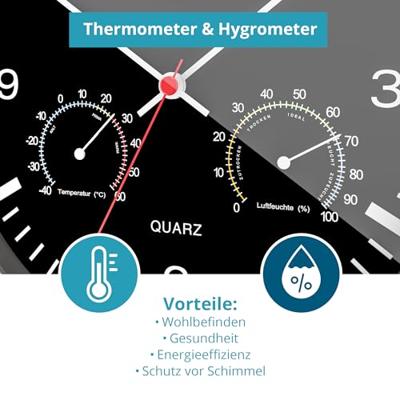 Mebus 56731 Wandklok Kwarts 25 cm x 4 cm Zilver