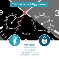 Mebus 56731 Wandklok Kwarts 25 cm x 4 cm Zilver - thumbnail