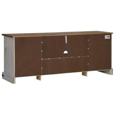 Tv-meubel HALDEN 2 schuifdeuren 150x40x60 cm massief hout wit
