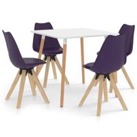 Vidaxl 5-delige Eethoek Lila - thumbnail