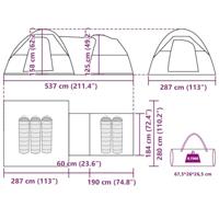 Kampeertent 5-persoons verduisterend stof wit waterdicht - thumbnail