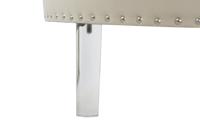 Kruk DKD Home Decor Beige Zilverkleurig Polyester Hout MDF 80 x 80 x 43 cm - thumbnail