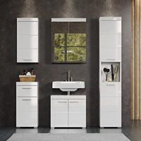 AMANDA badkameronderkast - 1 deur + 1 lade - L37 x D31 x H79 cm - Wit - TRENDTEAM - thumbnail