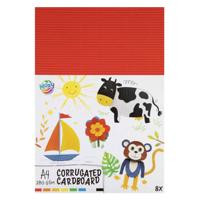 Creative Craft Group Ribbel knutselkarton a4, 8 vellen 8 kleuren - thumbnail
