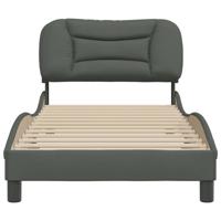 Bedframe zonder matras 90x190 cm stof donkergrijs - thumbnail