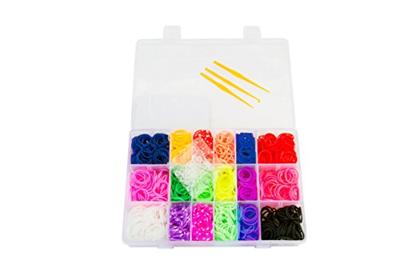 Loom Bands set met 1440 bandjes ass kleur 20x13.8x4 cm