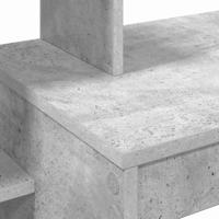 Bureau met plank Betongrijs 100 x 40 x 90 cm Bewerkt hout - thumbnail