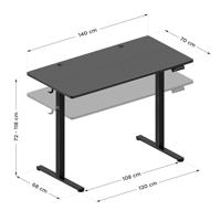 Elektrisch bureau Leader 7.3 Zwart - thumbnail
