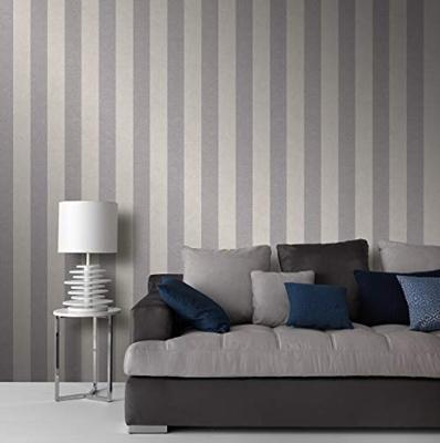 Dutch Wallcoverings Behang Carat Deluxe Streep Beige/Zilver 10077-02