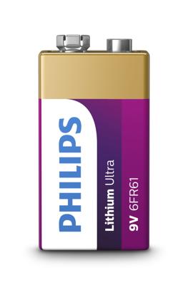 Philips 9V Lithium batterij