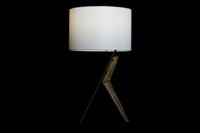 Bureaulamp DKD Home Decor Zwart Metaal Bruin Wit Ek 220 V 50 W 35 x 35 x 54 cm - thumbnail