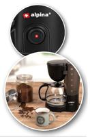 Alpina Switzerland 871125218102 Koffiezetapparaat Zwart Capaciteit koppen: 12 Glazen kan - thumbnail