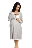 Lupoline Zwangerschapsjurk / Voedingsjurk Grey lange mouw - thumbnail