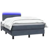 Boxspring met matras en LED fluweel donkergrijs 120x220 cm - thumbnail