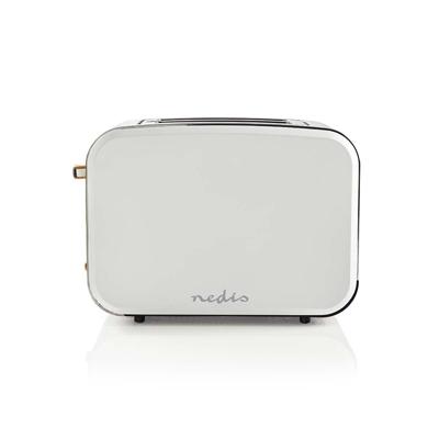 Broodrooster | 2 brede sleuven | Soft-touch | Wit