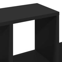 Wandschap 100x20x53 cm bewerkt hout zwart - thumbnail