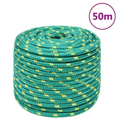 VidaXL Boottouw 12 mm 50 m polypropyleen groen