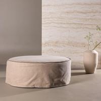 Nohr Poef 'Lehi' Linnen, kleur Bruin - thumbnail