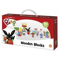 Bing Blokkendoos met Houten Blokken + Figuren 30 Stuks - thumbnail