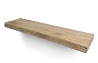 Zwevende wandplank oud eiken boomstam 60 x 20 cm - thumbnail