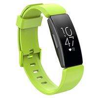 By Qubix - Compatible met Fitbit Inspire 1 / HR/Ace 2 siliconen bandje met gesp - Maat: Large - groen - Compatible fitbit bandje - thumbnail