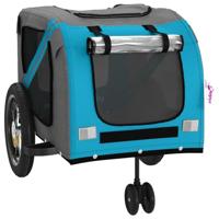 VidaXL Hondenfietstrailer oxford stof en ijzer blauw en zwart - thumbnail