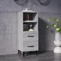 Dressoir 34,5x34x90 cm bewerkt hout grijs sonoma eikenkleurig - thumbnail