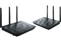 ASUS RT-AC66U draadloze router Gigabit Ethernet Dual-band (2.4 GHz / 5 GHz) Zwart - thumbnail