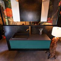 Badkamermeubelset Mondiaz Erin 120 cm met 1 Lade met RIDGE Wastafel Links Urban met 1 kraangat Greeploos Mat Smag - thumbnail