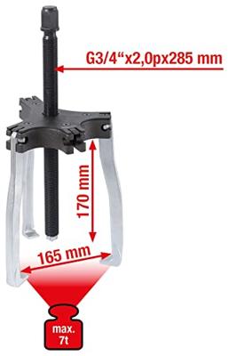 KS Tools 6404205 Poelietrekker Spanbereik: 165 mm Aantal haken: 3