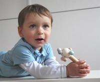 Voggenreiter 1232 Tic Toc houten rammelaar boom met belletje - thumbnail