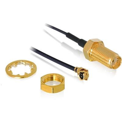 Delock WiFi-antenne Aansluitkabel [1x SMA-bus - 1x IPEX-stekker] 0.35 m Zwart