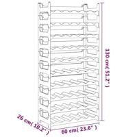 Wijnrek voor 60 flessen stapelbaar PP - thumbnail